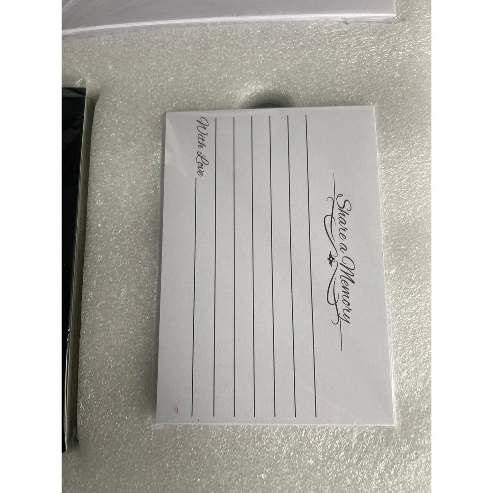 Share a Memory Funeral Guest Book Box Set with Cards and Thank You Notes‎ Black